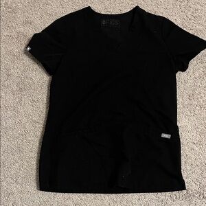 Figs Women's Classic Black Short Sleeve Top Casma three pocket